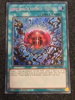 Yugioh Sinful Spoils of Subversion - Snake-Eye DUNE-EN060 Secret Rare 1st Ed NM - Image 1