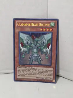 Yugioh Secret Rare 1st Edition Gladiator Beast Bestiari LCGX-EN237 - Image 1