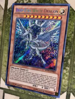 YuGiOh DEEP-EYES WHITE DRAGON Secret Rare MVP1-ENS05 - Image 1