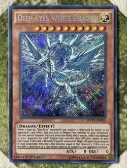 YuGiOh DEEP-EYES WHITE DRAGON Secret Rare MVP1-ENS05 - Image 2