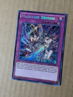 Yugioh Magicians’ Defense MVP1-ENS28 Secret Rare 1st Ed NM Near Mint - Image 1