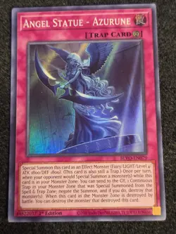 YUGIOH Angel Statue - Azurune - BLVO-EN079 - Super Rare - 1st ED NM - Image 1
