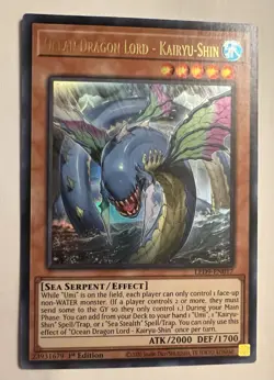 Yugioh! Ocean Dragon Lord - Kairyu-Shin LED9-EN017 1st ED Ultra Rare NM - Image 1