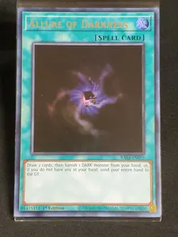 Yugioh! Allure of Darkness - RA03-EN055 Quarter Century Secret Rare 1st Edition - Image 1