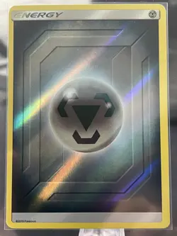 Metal Energy Reverse Holo Sun Moon Hidden Fates Pokemon Card TCG - Image 1