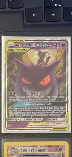 Pokemon Gengar & Mimikyu GX Team Up Holo Card 53/181 Ultra Rare SM - Image 3