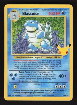 Blastoise 2/102 Pokemon Celebrations Classic Collection Holo Card - Image 1