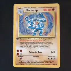 Pokemon TCG Machamp Holo 1st Edition Unlimited Rare Card Base Set 8/102 - Image 3