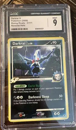 Darkrai G LV.58 Reverse Holo Pokemon Card CGC 9 Mint 2009 - Image 1