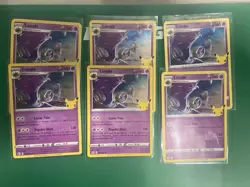 LUNALA 015/025 2021 Pokemon 25th Aniv Celebrations LOT OF 6 CARDS Nm - Image 1