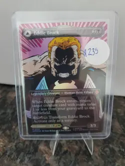 WOTC Marvel's Spider-Man Eddie Brock (0233) (Borderless) (MR) (Foil) NM - Image 1