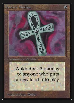 Magic the Gathering International Edition Ankh of Mishra Rare NM MTG (IE) - Image 1
