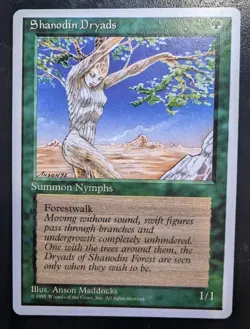 MTG Alternate 4th Edition Shanodin Dryads Mint Unplayed Magic The Gathering - Image 1