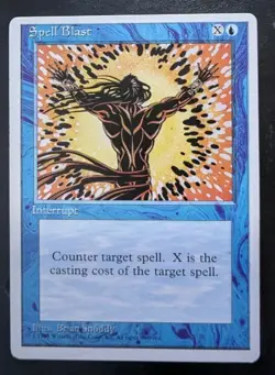 MTG Alternate 4th Edition Spell Blast Mint Unplayed Magic The Gathering - Image 1