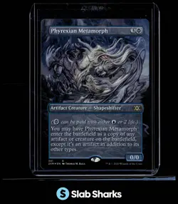 2020 MAGIC THE GATHERING DOUBLE MASTERS BORDERLESS #341 PHYREXIAN METAMORPH FOIL - Image 1