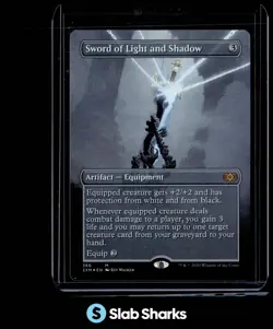 2020 MAGIC THE GATHERING DOUBLE MASTERS BORDERLESS #366 SWORD OF LIGHT & SHADOW - Image 1