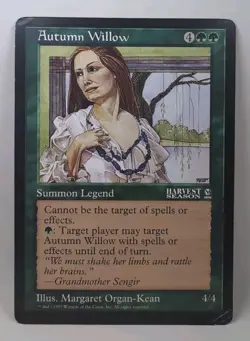 MTG Autumn Willow Oversized 6x9 Promo Card (Arena League) Corner Wear See Photos - Image 1