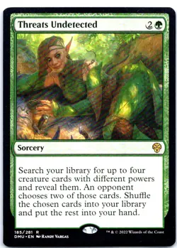 #185 Threats Undetected MTG Dominaria United Rare - Image 1