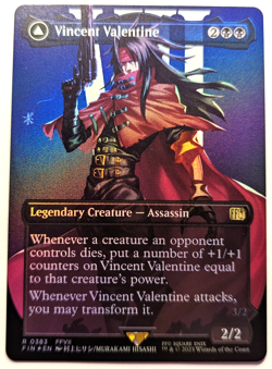 VINCENT VALENTINE Borderless Foil - Final Fantasy MTG Magic: the Gathering - Image 1