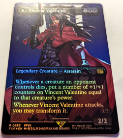 VINCENT VALENTINE Borderless Foil - Final Fantasy MTG Magic: the Gathering - Image 2
