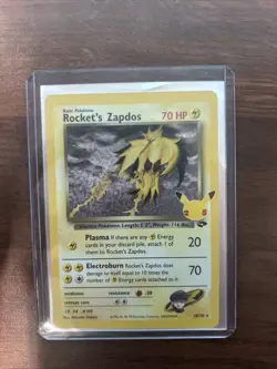 Pokemon TCG Rockets Zapdos Holo Rare Card 15/132 Celebrations - Image 1