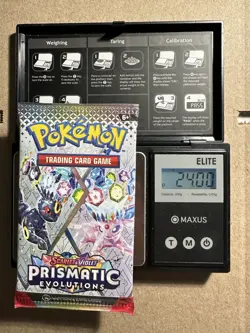 Pokemon Prismatic Evolutions Booster Pack -HEAVY 24.0g- Possible Demi/God Pack! - Image 1