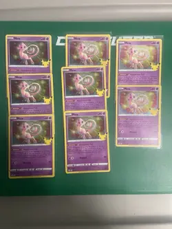 Pokemon TCG Celebrations 25th Mew (011/025) Holo Rare NM - LP Lot of 8 - Image 1