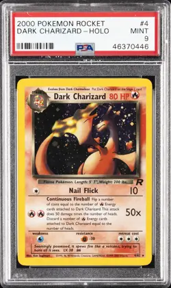 2000 POKEMON ROCKET #4 DARK CHARIZARD-HOLO PSA 9 - Image 1