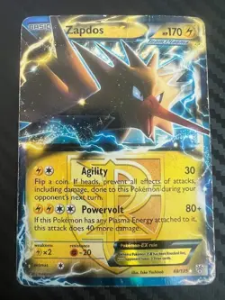 Pokemon TCG Zapdos EX 48/135 Plasma Storm Ultra Rare DMG - Image 1