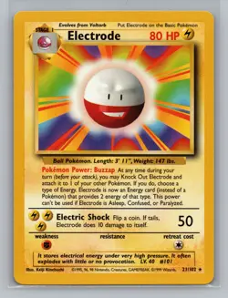 Pokemon WOTC Base Set Electrode Rare - NM #21/102 9531 - Image 1