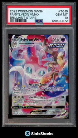 2022 POKEMON SWSH BRILLIANT STARS SYLVEON VMAX TRAINER GALLERY #TG15/TG30 PSA 10 - Image 1