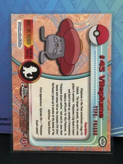 Vileplume Topps Chrome Pokemon TV Animation Edition #45 2000 - Image 2