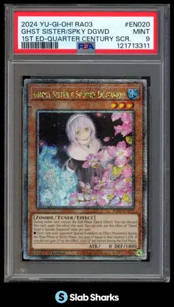 2024 YU-GI-OH! #RA03-EN020 1ST EDITION GHOST SISTER & SPOOKY DOGWOOD SCR PSA 9 - Image 1