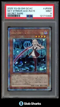 2025 YU-GI-OH! JAPANESE #QCAC-JP008 SKY STRIKER ACE-RAYE SECRET RARE PSA 9 - Image 1