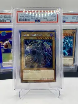 YuGiOh Quarter Century Stampede Dark Magician 7th Artwork PSA 9 PLSCR - Image 1