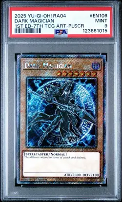 YuGiOh Quarter Century Stampede Dark Magician 7th Artwork PSA 9 PLSCR - Image 3