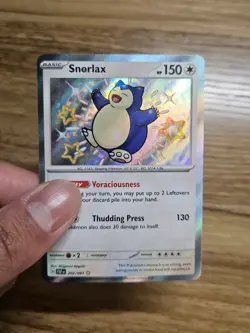 Pokemon Snorlax TCG Baby Shiny Holo Card 202/091 Paldean Fates Near mint! - Image 4