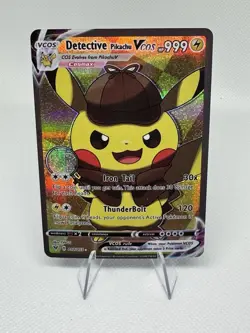 Mint Pokemon Pikachu Cosplay Detective DIY Kawaii Holo Card - Image 1