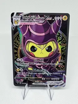 Mint Pokemon Pikachu Cosplay Dark magician DIY Kawaii Holo Card - Image 1