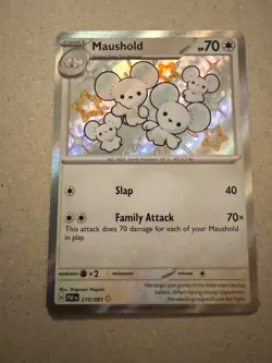SV: Paldean Fates #210/091 Maushold Pokemon Card Holograms Shiny Stars Mint/NM - Image 1