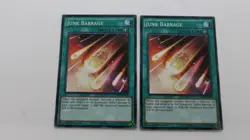 2x JUNK BARRAGE SPELL CARD 1ST EDITION LC5D-EN044 COMMON YUGIOH NM / UNPLAYED - Image 1