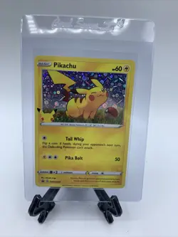 Pokemon Pikachu 25th Anniversary General Mills Stamped Promo Card Card Saver 1 - Image 1