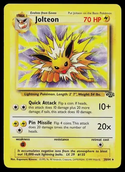 Pokemon Card - Jolteon Jungle 20/64 Rare - Image 1