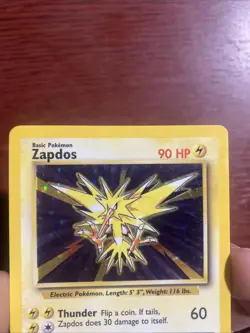Pokemon TCG Zapdos Vintage Base Set Holo Unlimited Holo Rare Card #16/102 c619 - Image 2