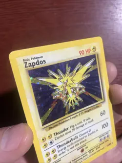 Pokemon TCG Zapdos Vintage Base Set Holo Unlimited Holo Rare Card #16/102 c619 - Image 4