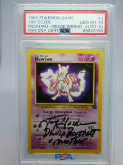 Mewtwo (Movie Promo) 03/53 Wotc Promo Regular PSA 10 on card and PSA 10 on Sig - Image 1