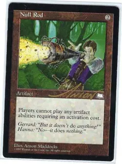 Null Rod Weatherlight NM MTG Signed by artist Anson Maddocks - Image 1