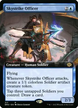 Skystrike Officer Extended Art Foil - The Brothers' War MTG-NM - Image 1