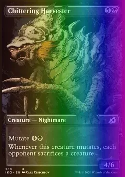 1x NM Showcase Foil Chittering Harvester - Ikoria: Lair of Behemoths [MTG] - Image 1