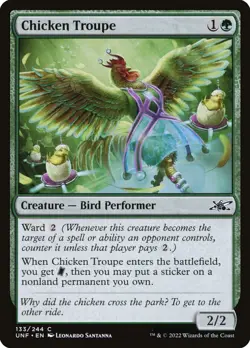 Magic the Gathering (mtg): UNF: Chicken Troupe (x 4) - Image 1